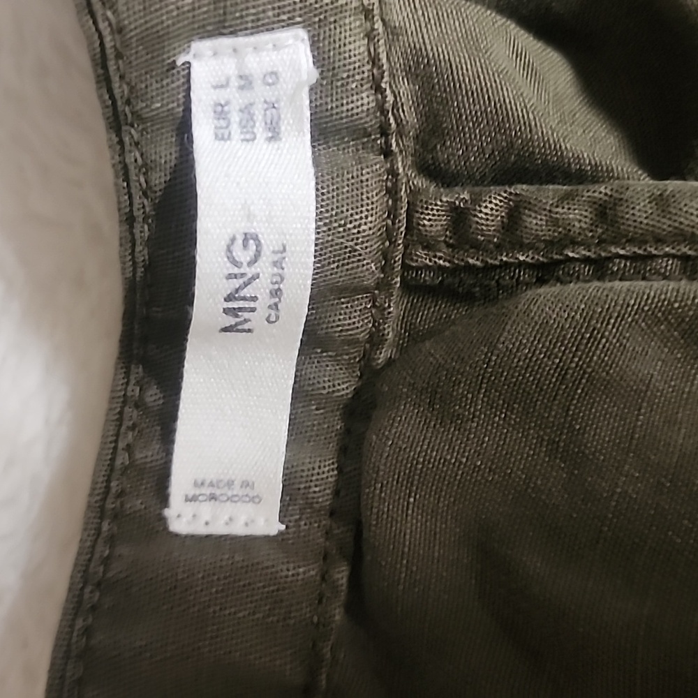 Mango Khaki Button-Down Jumpsuit - image 4